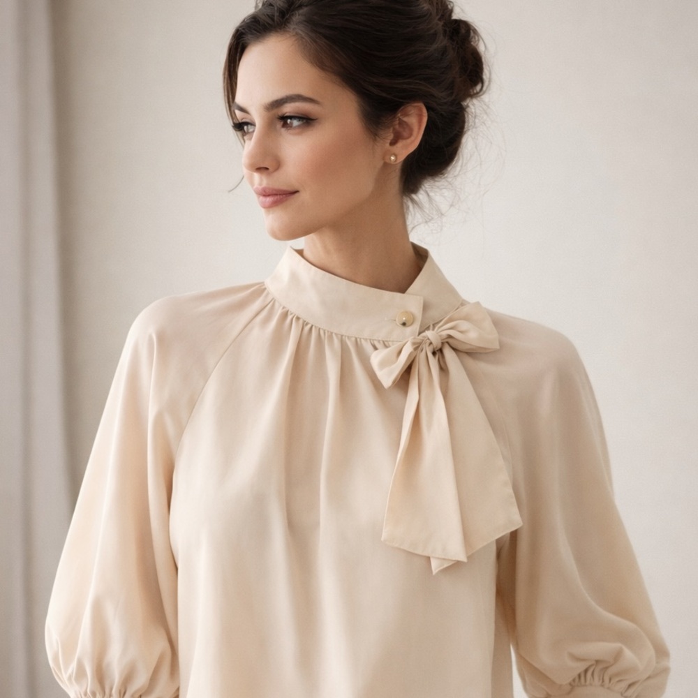 Summum Australia ecru top size 42 (Medium), lightweight batist cotton blend